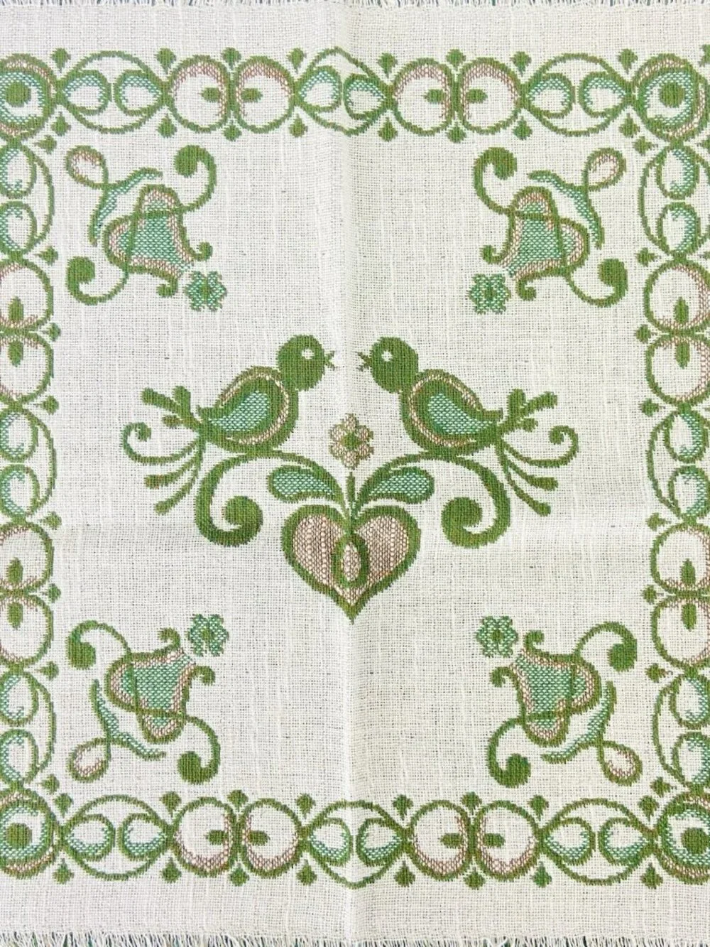Woven Embroidered Napkins Cloth Martin Stapf Set of 4 Austria Reversable New